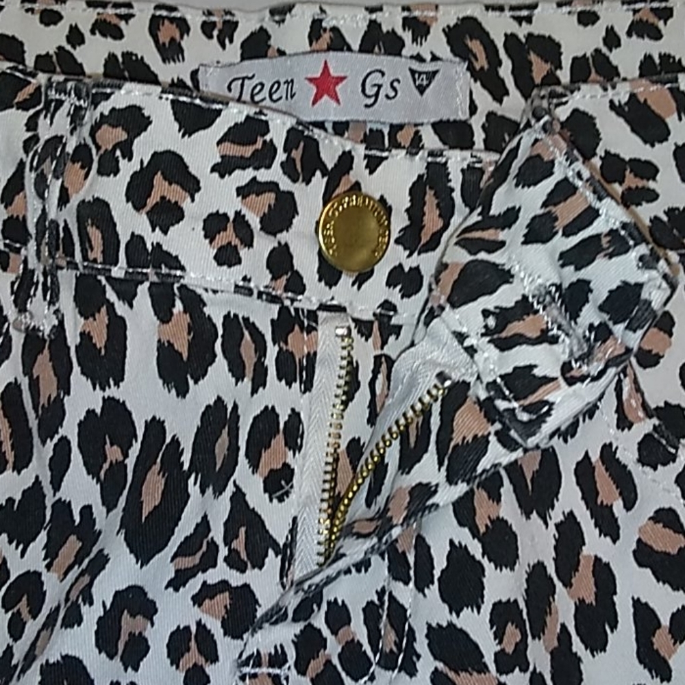 Teen Gs animal print leggings jeans. - Picture 3 of 8